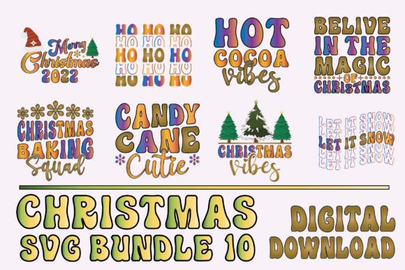 Christmas Retro SVG Bundle: Graphics for Crafts