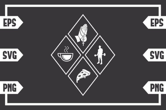 Coffee Jesus Pizza Fitness: Graphics for Crafts