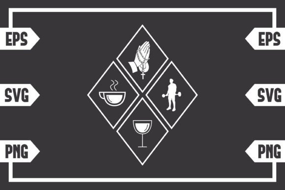 Coffee Jesus Wine and Fitness Graphics for Crafts