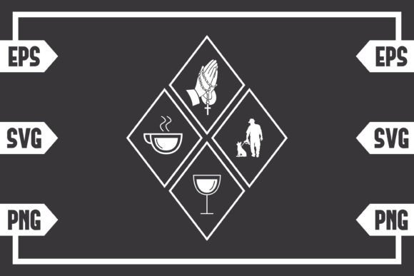 Coffee Jesus Wine and Guy with Dog Design Review