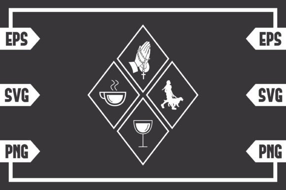 Coffee Jesus Wine Graphics for Lifestyle Crafts Branding