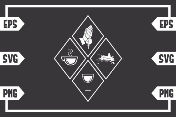 Coffee Jesus Wine Guy Fishing Graphics for Crafts