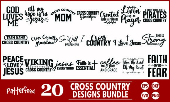 Cross Country SVG Designs Bundle: Graphics for Crafts