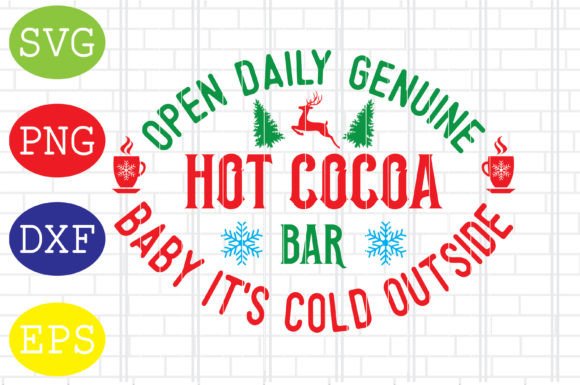 Hot Cocoa Bar Graphics for Festive Crafts Content