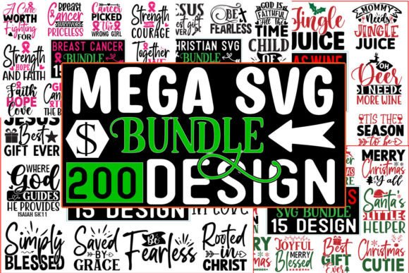 Mega SVG Bundle 200 Design: Graphics & Crafts Review