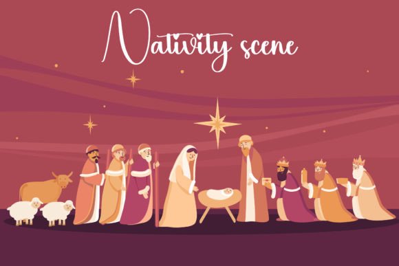 Nativity Scene Illustration SVG Bonus: Editorial Graphics Review