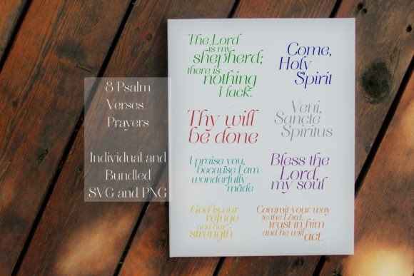 Psalm Verses Graphics for Faith Crafts