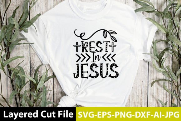 Rest in Jesus SVG Design: Graphics for Faith Crafts