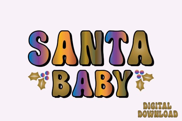 Santa Baby Retro SVG for Graphics and Crafts