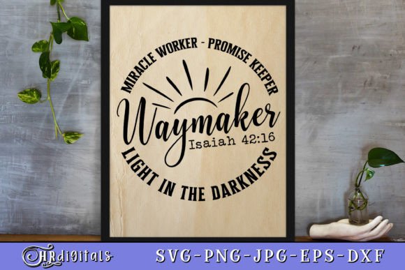 Waymaker Bible Quote Graphics for Faith Crafts